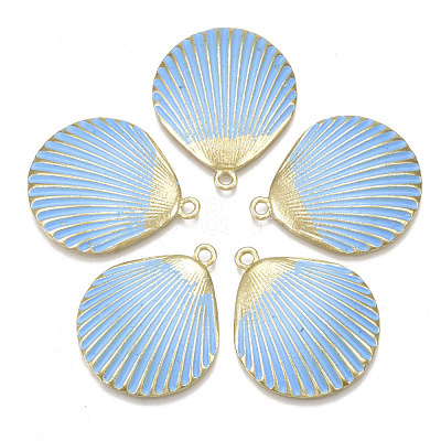 Spray Painted Alloy Pendants PALLOY-T065-20A-1