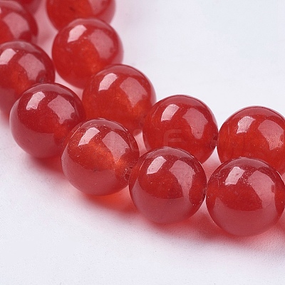 Natural White Jade Bead Strands G-R165-8mm-15-1
