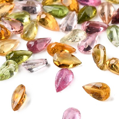 Faceted Natural Multicolor Tourmaline Cabochons G-I295-05C-15A-01-1