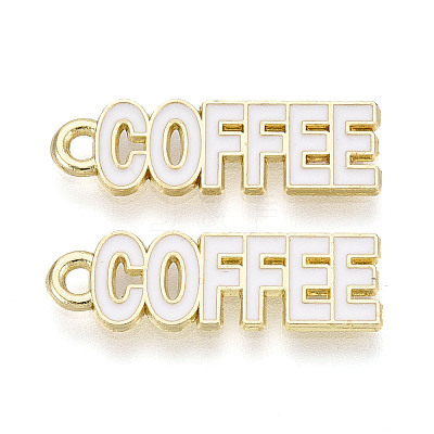 Alloy and Enamel Pendants PALLOY-T093-09B-G-1