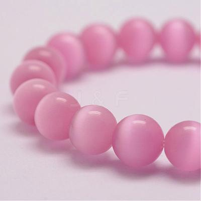 Cat Eye Beads Stretch Bracelets BJEW-F242-8mm-05-1