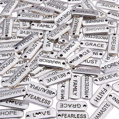 Tibetan Style Alloy Quote Pendants TIBEP-CJ0001-04AS-1
