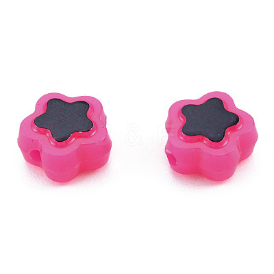 Plating Opaque Acrylic Beads OACR-N136-01I-1
