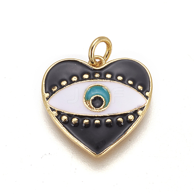 Brass Enamel Pendants KK-L185-01G-1
