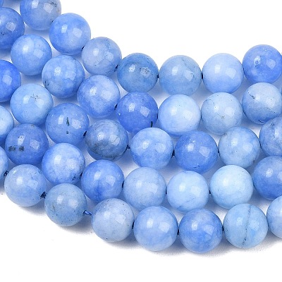 Natural Dyed White Jade Beads Strands GG-CBAEB22-B01-8mm-08-1