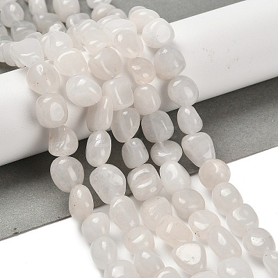 Natural White Jade Beads Strands G-P497-01E-25-1