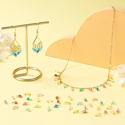 200Pcs Transparent Acrylic Pendants PALLOY-TAC0297-1