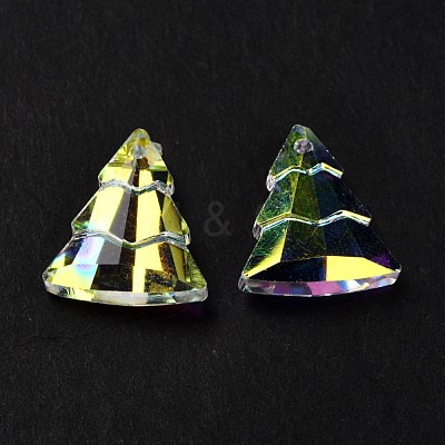 Glass Rhinestone Pendants RGLA-O002-A01-001AB-1