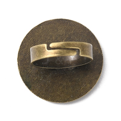 Adjustable Alloy Ring Components PALLOY-WH0101-70AB-1