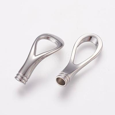 Tarnish Resistant 304 Stainless Steel Magnetic Clasps with Glue-in Ends STAS-L189-14P-1