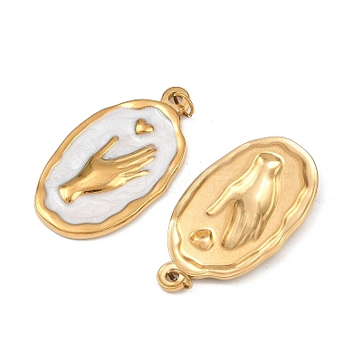 304 Stainless Steel Enamel Pendants STAS-G364-16G-02-1