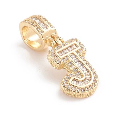 Brass Micro Pave Cubic Zirconia Pendants ZIRC-G165-13G-J-1