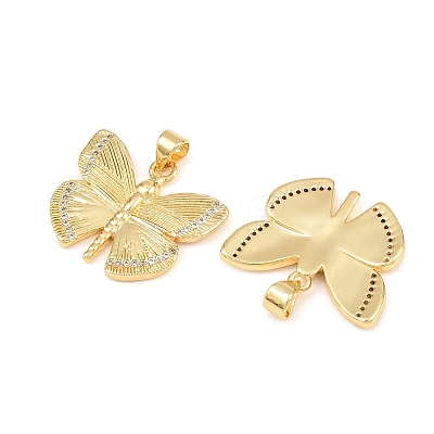 Brass Micro Pave Cubic Pendants KK-Z140-22G-1