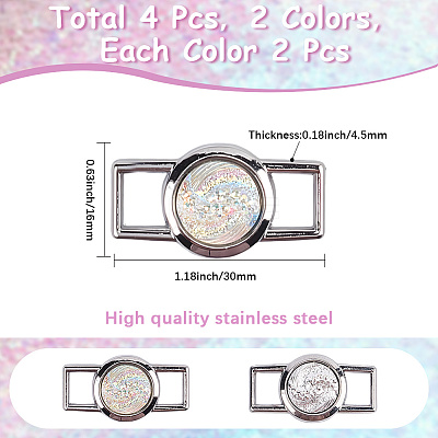 Alloy & Resin Shoelace Charms FIND-CP0002-94A-1