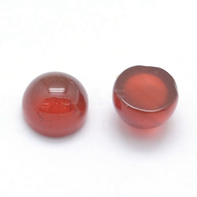 Natural Carnelian Cabochons G-P393-R03-12MM-1