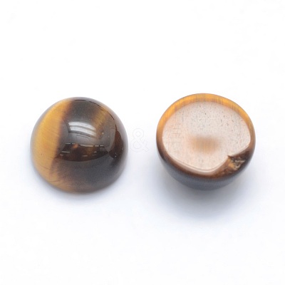 Natural Tiger Eye Cabochons X-G-P393-R25-4MM-1