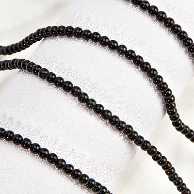 Natural Obsidian Beads Strands G-PH0028-4mm-14-1