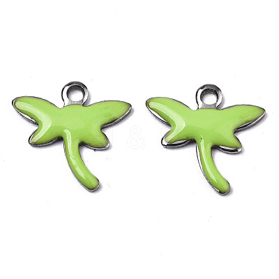 201 Stainless Steel Enamel Charms STAS-N088-19F-1