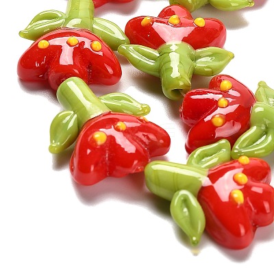 Handmade Lampwork Beads Strands LAMP-A005-03F-1