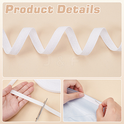 Cotton Herringbone Ribbon OCOR-WH0101-12A-02-1