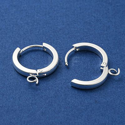 201 Stainless Steel Huggie Hoop Earrings Findings STAS-A167-01K-S-1