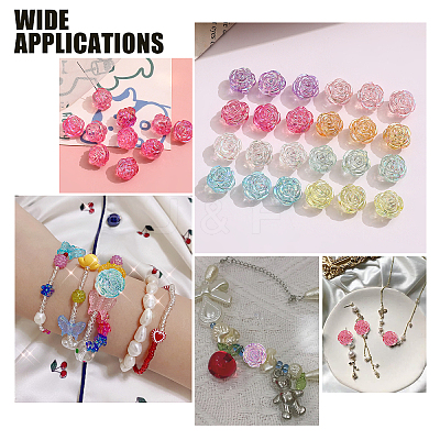 96Pcs 2 Style Transparent Acrylic Beads TACR-AR0001-06-1