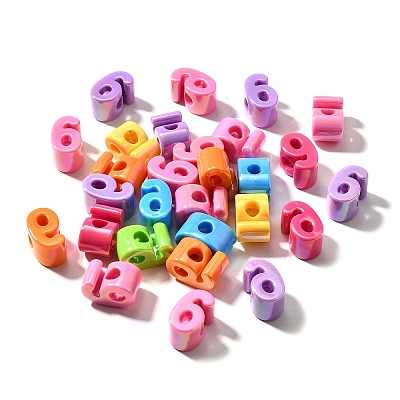 UV Plating Opaque Acrylic Beads SACR-Z007-02G-1