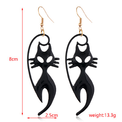 Halloween Theme Alloy Enamel Dangle Earrings FS-WG50C46-14-1