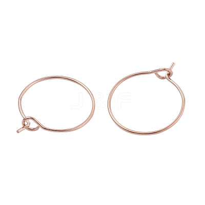 24Pcs 4 Size 316L Surgical Stainless Steel Hoop Earring Findings STAS-ZZ0001-03RG-1