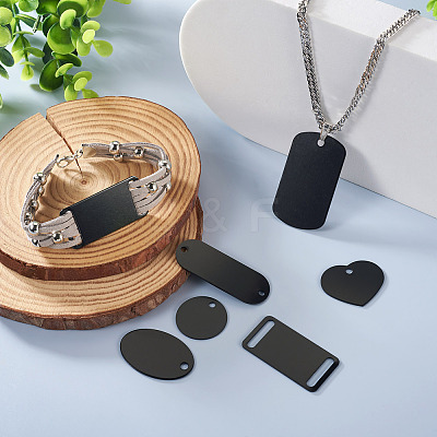 30Pcs 6 Style Aluminum Pendants FIND-BT0001-23-1