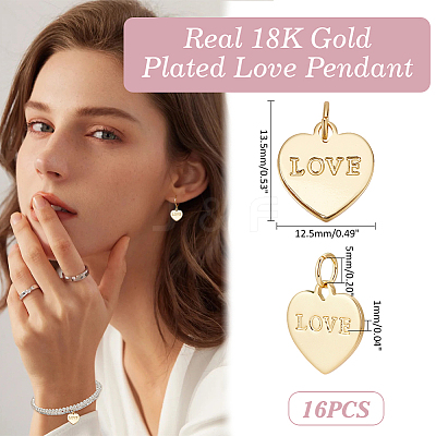 16Pcs Brass Charms KK-ME0002-15-1