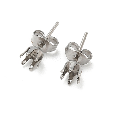 316 Surgical Stainless Steel Stud Earring Findings STAS-Z118-03P-04-1