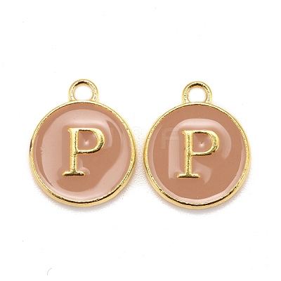 Golden Plated Alloy Enamel Charms X-ENAM-S118-06P-1