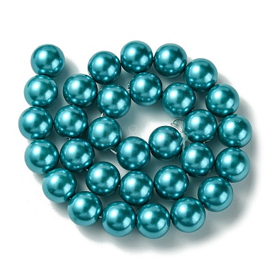 Eco-Friendly Glass Pearl Beads Strands HY-A008-14mm-RB073-1