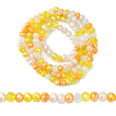 Electroplate Glass Beads Strands EGLA-yw0002-C04-1