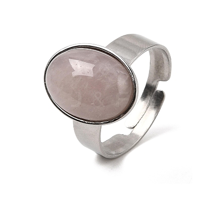 Adjustable 304 Stainless Steel Finger Rings for Women GG-CBA7994-04P-19-1