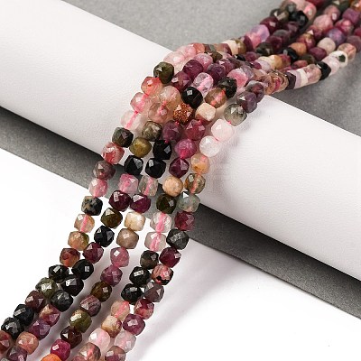 Natural Multicolor Tourmaline Beads Strands G-F770-A01-01-1