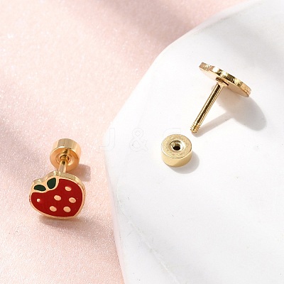 304 Stainless Steel Stud Earrings EJEW-F396-02C-G-1