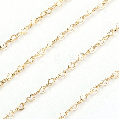 Brass Heart Link Chains CHC-D026-15C-G-1