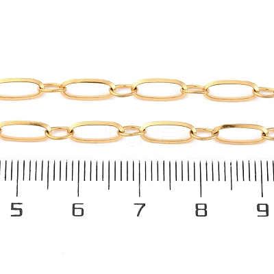 304 Stainless Steel Oval Link Chain Necklaces NJEW-Q013-09G-1