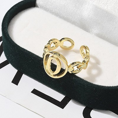 Brass Open Cuff Rings for Women RJEW-K289-01G-Q-1