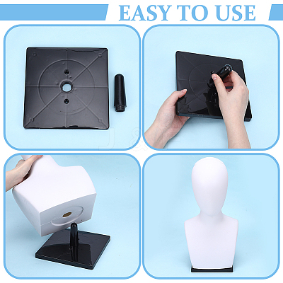 8 Bags PP Plastic Holder for Foam Mannequin Head ODIS-GO0001-24-1