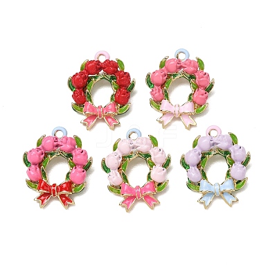 Alloy Enamel Pendants AL-CBA90C6-05-1
