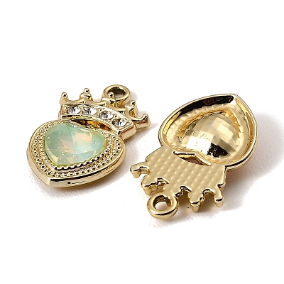 UV Plating Alloy Glass Pendants FIND-K032-10G-1