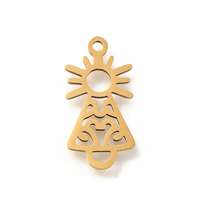 201 Stainless Steel Pendants STAS-R132-08G-1