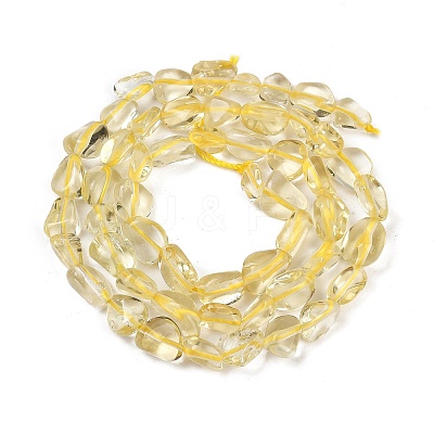 Natural Lemon Quartz(Heated) Beads Strands G-Q060-D07-1