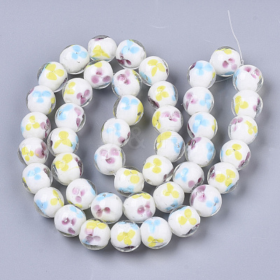 Handmade Lampwork Beads Strands LAMP-T007-03H-1