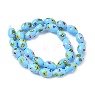 Handmade Millefiori Glass Beads LAMP-U004-02D-1