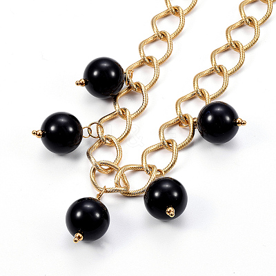 (Jewelry Parties Factory Sale)304 Stainless Steel Stud Earrings & Necklace Jewelry Sets SJEW-L133-08G-1