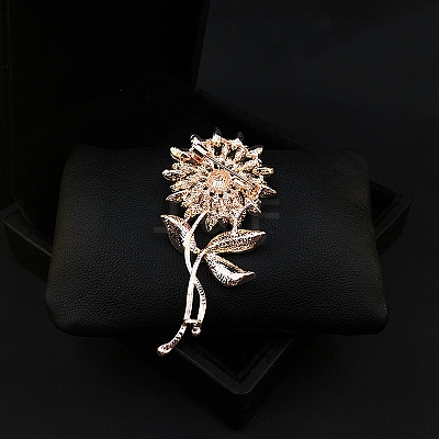Flower Rhinestone Brooch PW-WGE33ED-01-1